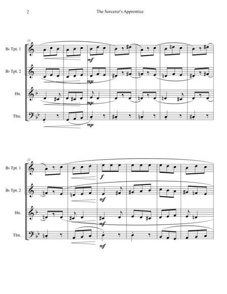 The Sorcerer's Apprentice (Brass Quartet) image number null