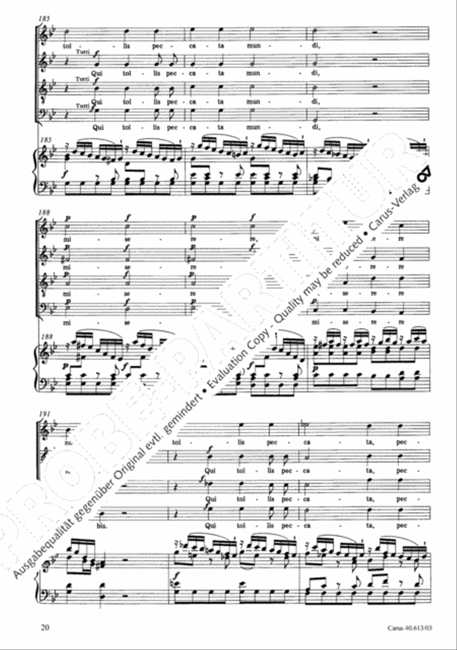Mass in C (Missa in C) 4-Part scores gallery preview page 21