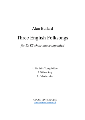 Book cover for Three English Folksongs, arranged for SATB unaccompanied
