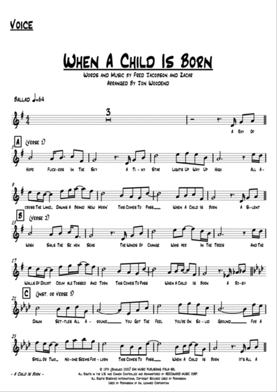When A Child Is Born When A Child Is Born Large Ensemble scores gallery preview page 2