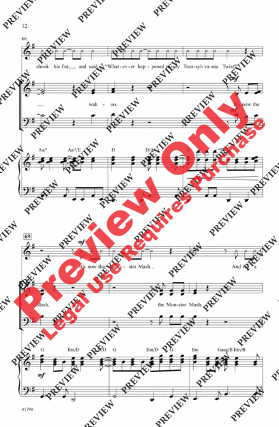 Monster Mash - SoundTrax CD (CD only) Choir scores gallery preview page 12