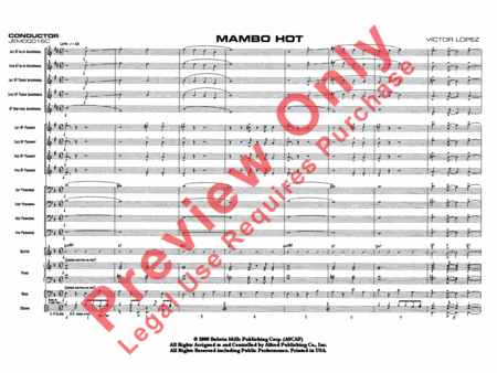 Mambo Hot by Victor Lopez Jazz Ensemble - Sheet Music