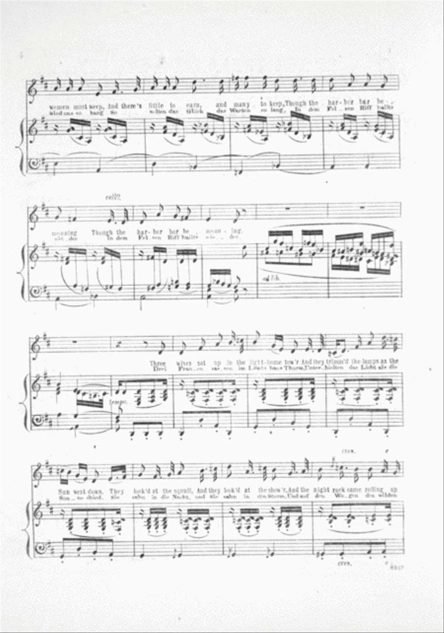 The Three Fishers. Die Drei Fischer. A Ballad Voice scores gallery preview page 3