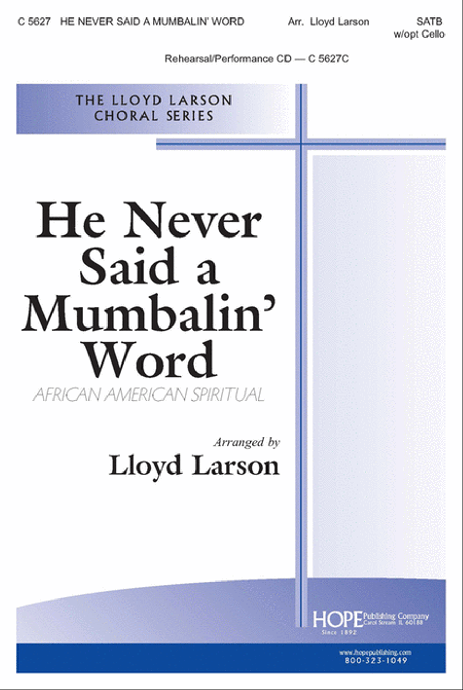He Never Said a Mumbalin' Word 4-Part scores gallery preview page 1