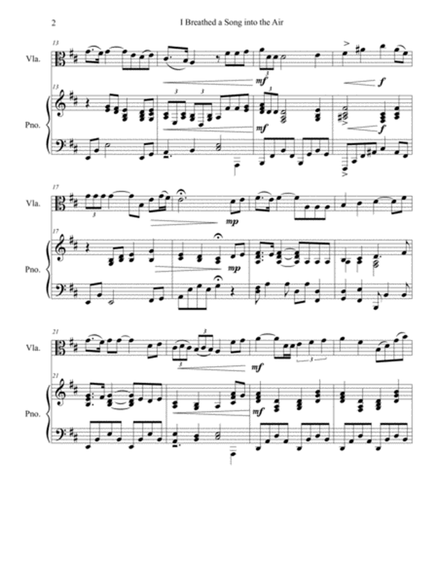 I Breathed a Song into the Air (Viola and Piano) image number null