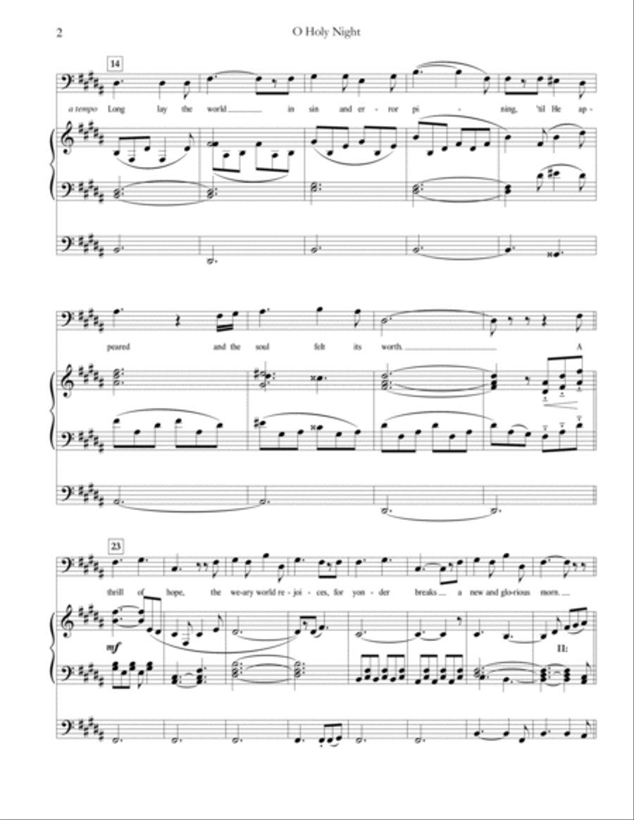 O Holy Night Small Ensemble scores gallery preview page 2