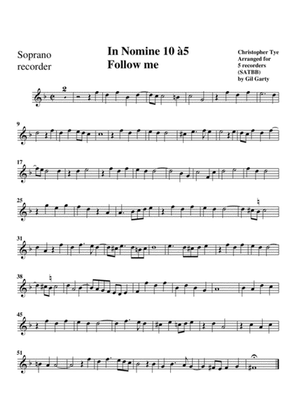 In Nomine no.10 a5 (arrangement for 5 recorders)
