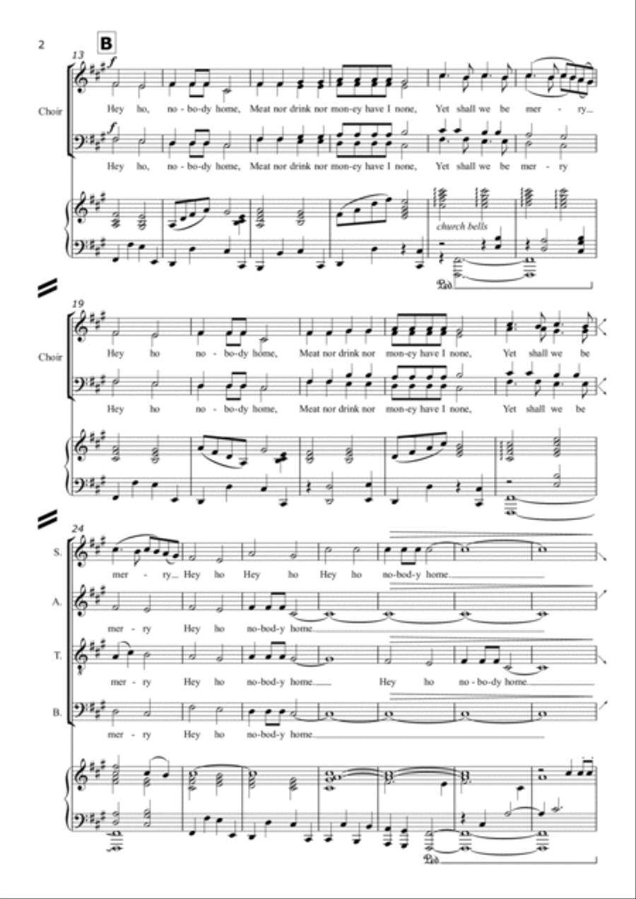 Hey Ho Nobody Home Hey Ho Nobody Home 4-Part scores gallery preview page 3