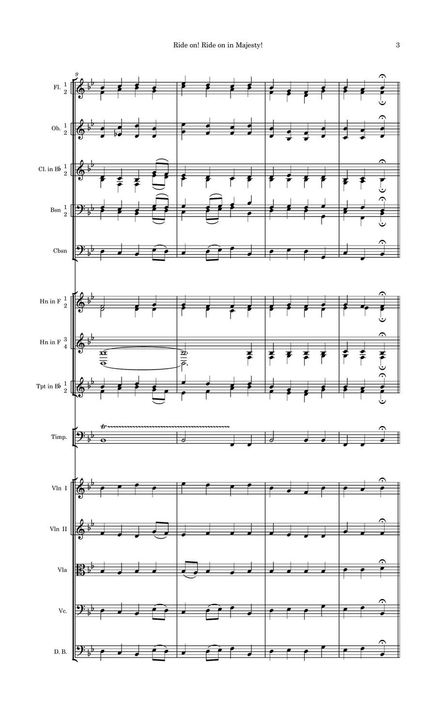 Ride on! Ride on in Majesty! Full Orchestra scores gallery preview page 5