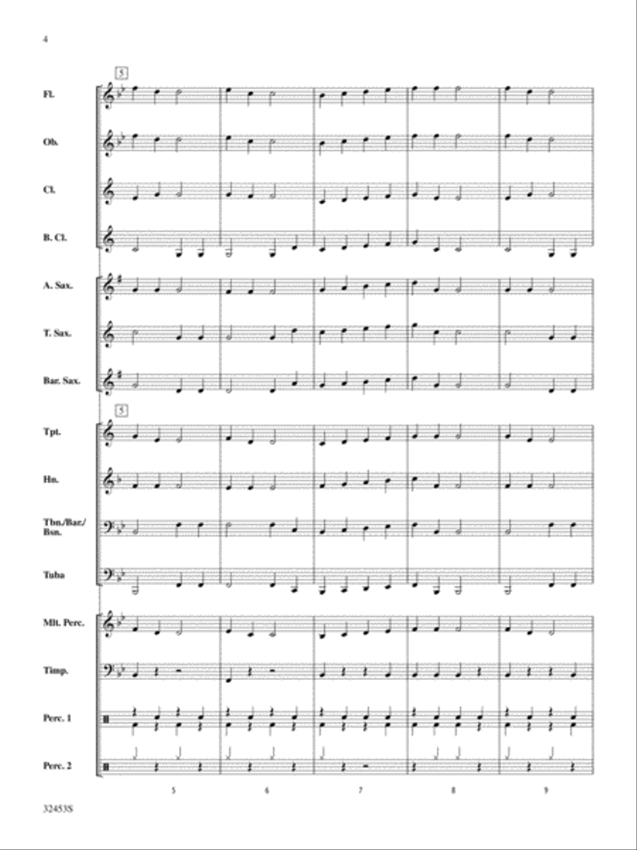 Belwin Very Beginning Band Kit #6: Score Concert Band scores gallery preview page 4