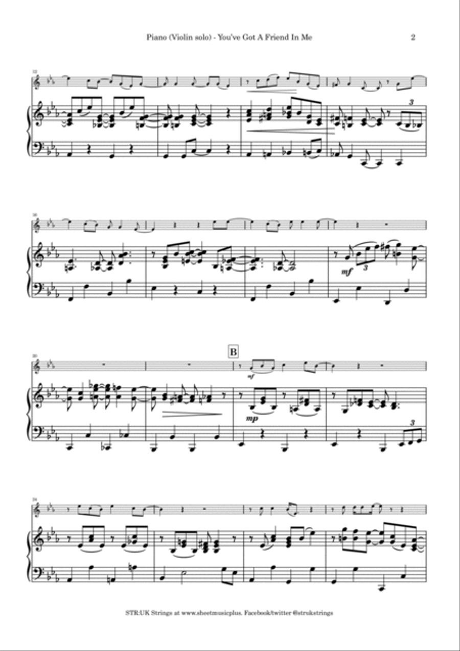 You've Got A Friend In Me Violin Solo scores gallery preview page 3