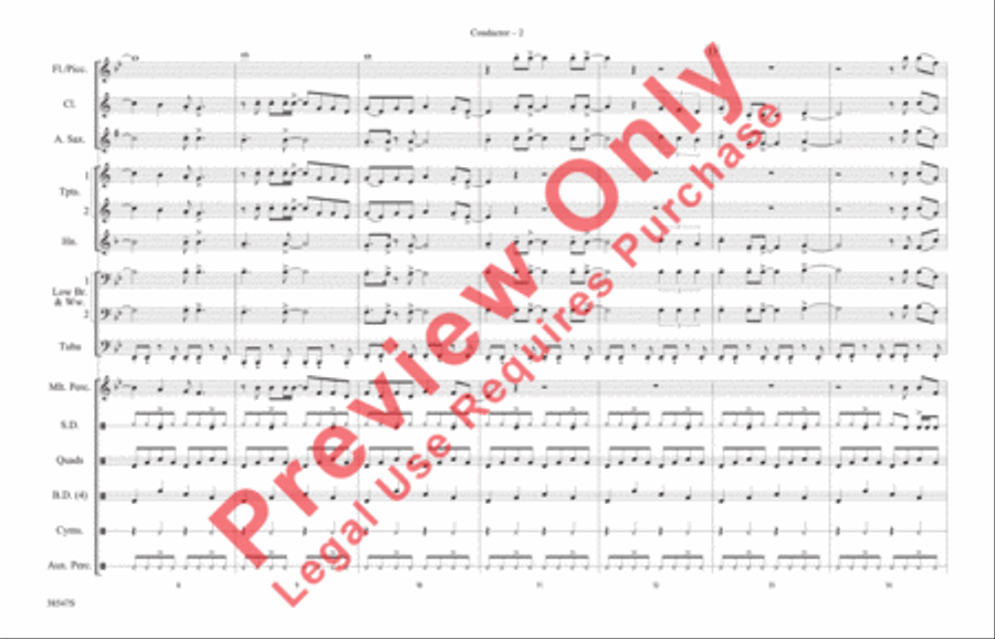 The Edge of Glory Marching Band scores gallery preview page 3