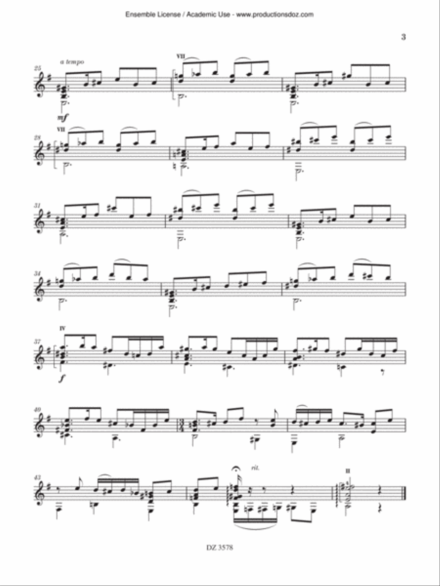4 Impromptus Classical Guitar scores gallery preview page 3