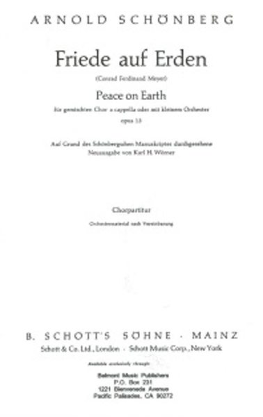 Friede auf Erden, Op. 13 (Peace on Earth)