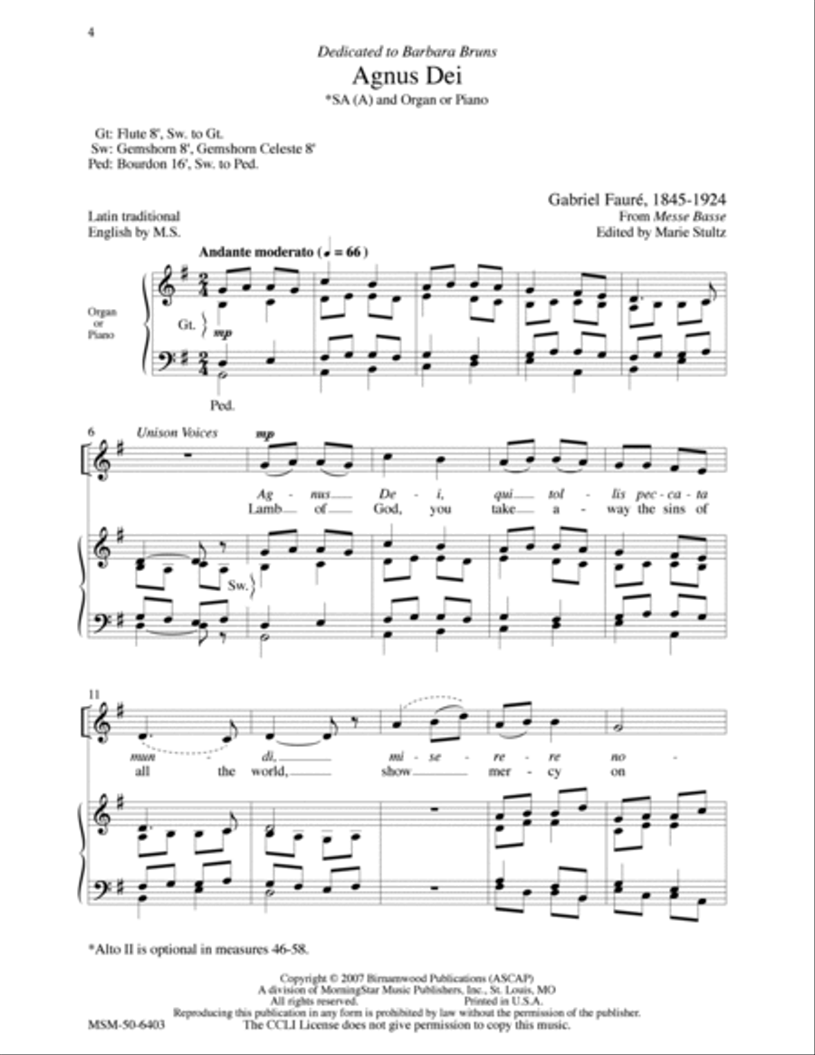 Agnus Dei Agnus Dei SA scores gallery preview page 3