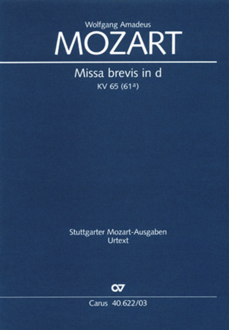 Missa brevis in d KV 65 rev.2000
