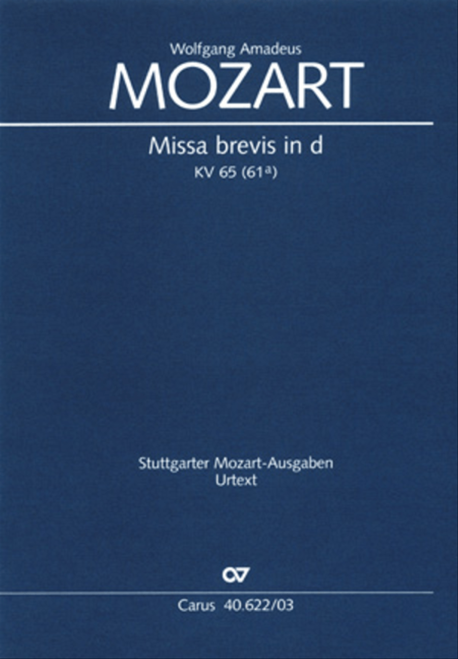 Missa brevis in D minor 4-Part scores gallery preview page 1