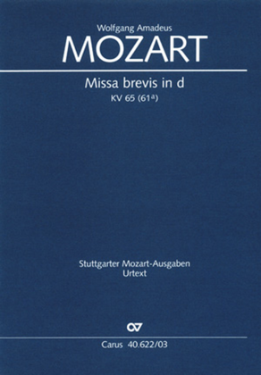 Book cover for Missa brevis in D minor