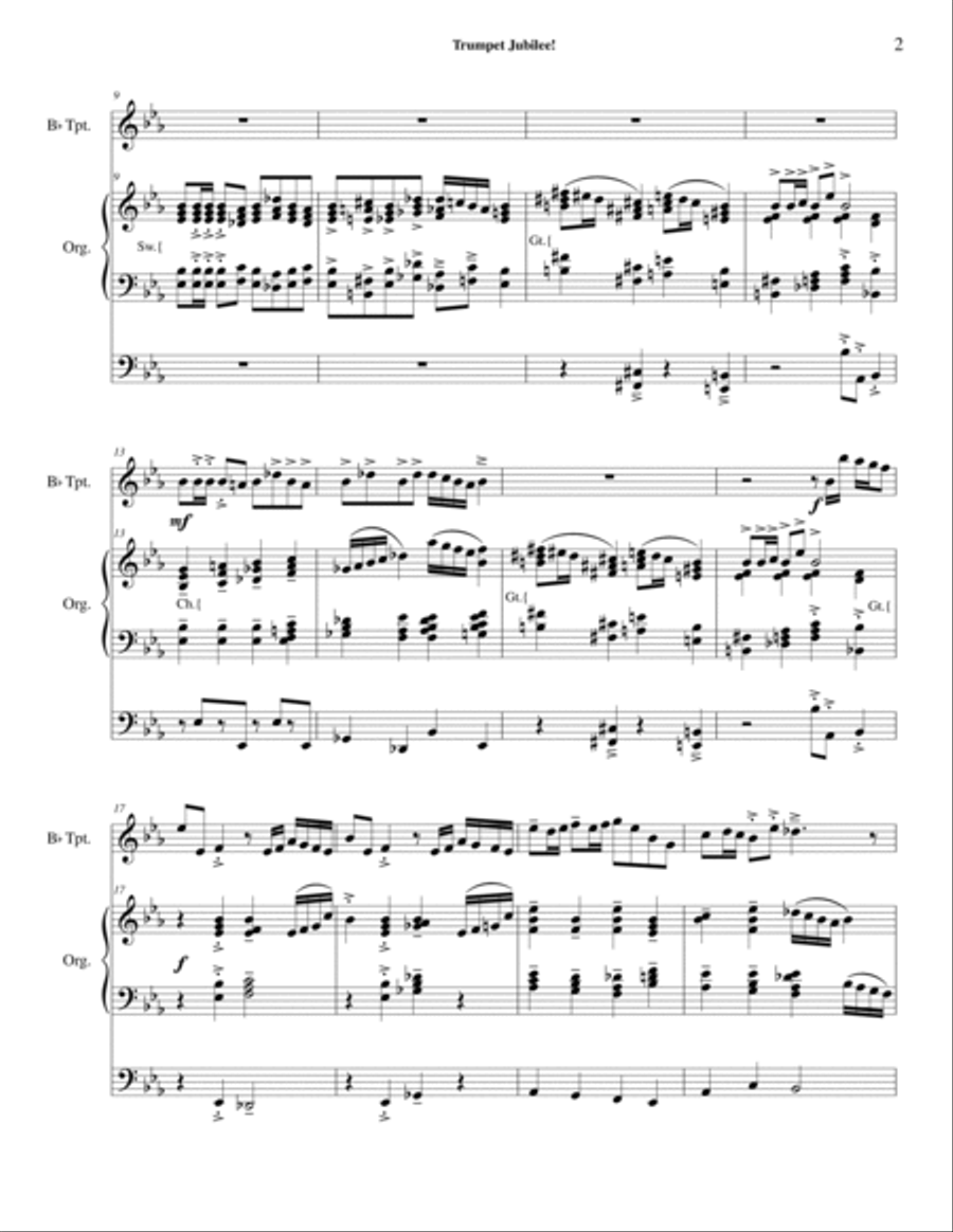 Trumpet Jubilee! (optional trumpet or organ duet part)