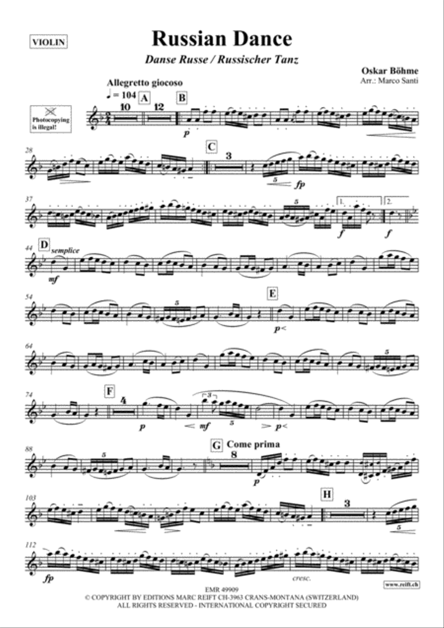 Russian Dance Violin Solo scores gallery preview page 2