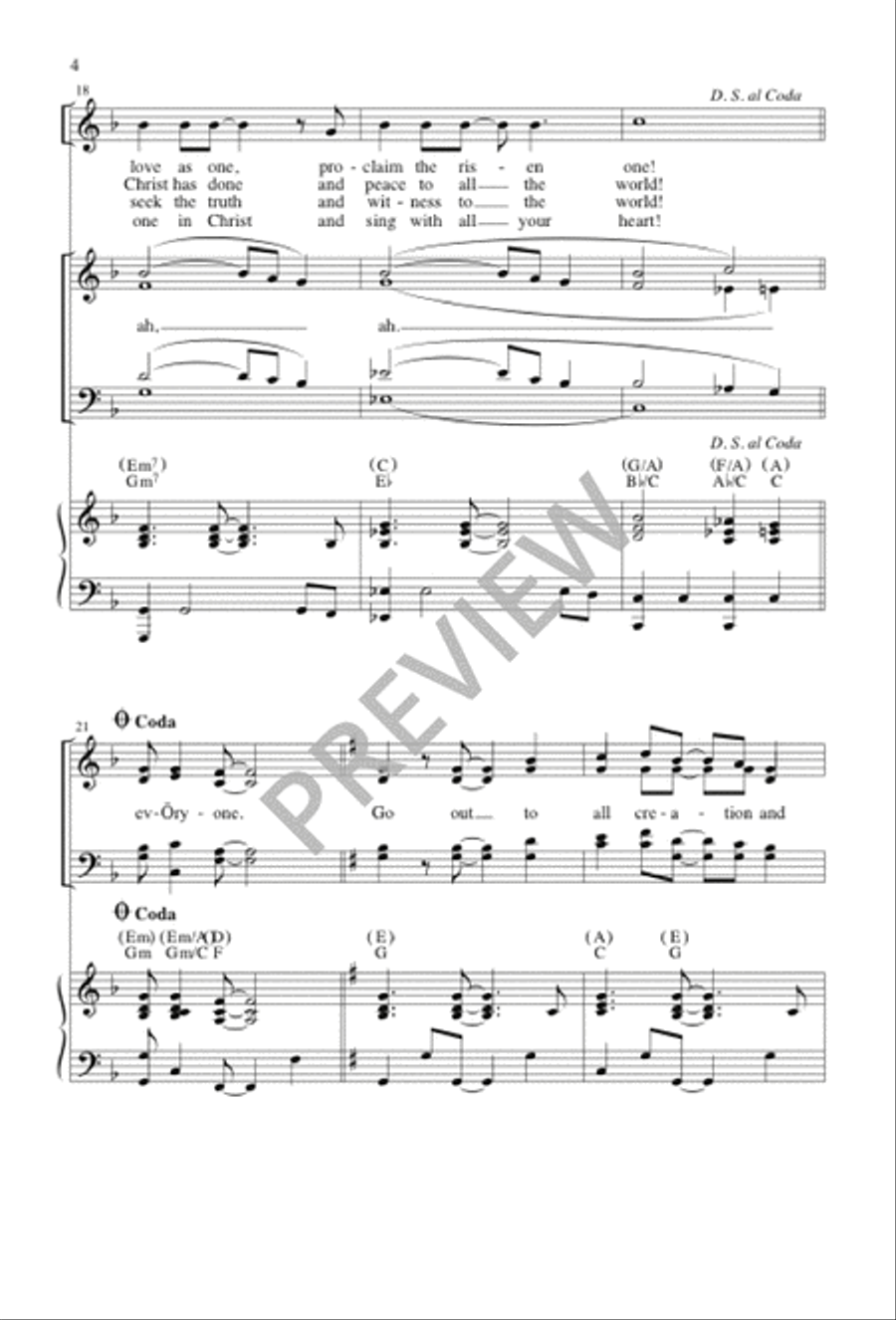 Go Out 4-Part scores gallery preview page 4