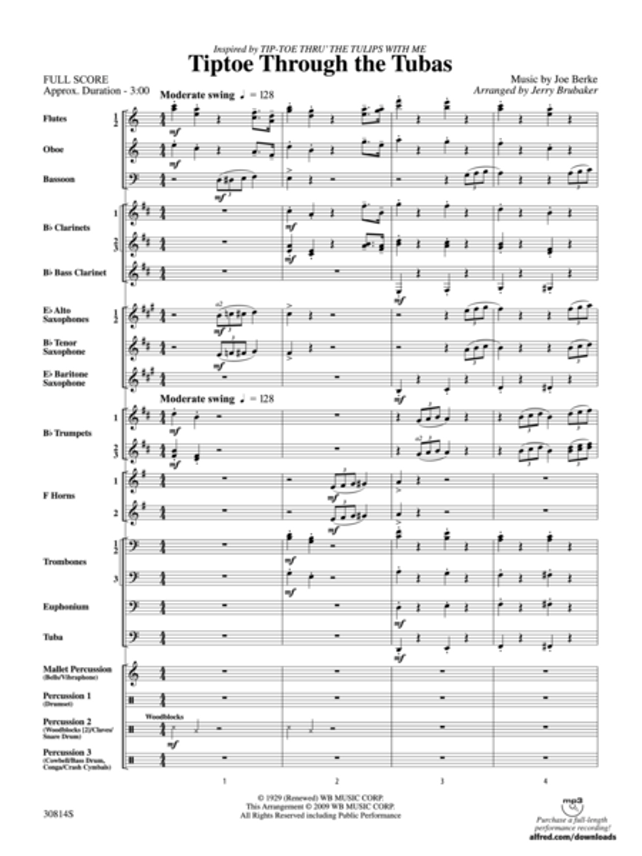 Tiptoe Through the Tubas Tiptoe Through the Tubas Concert Band scores gallery preview page 2