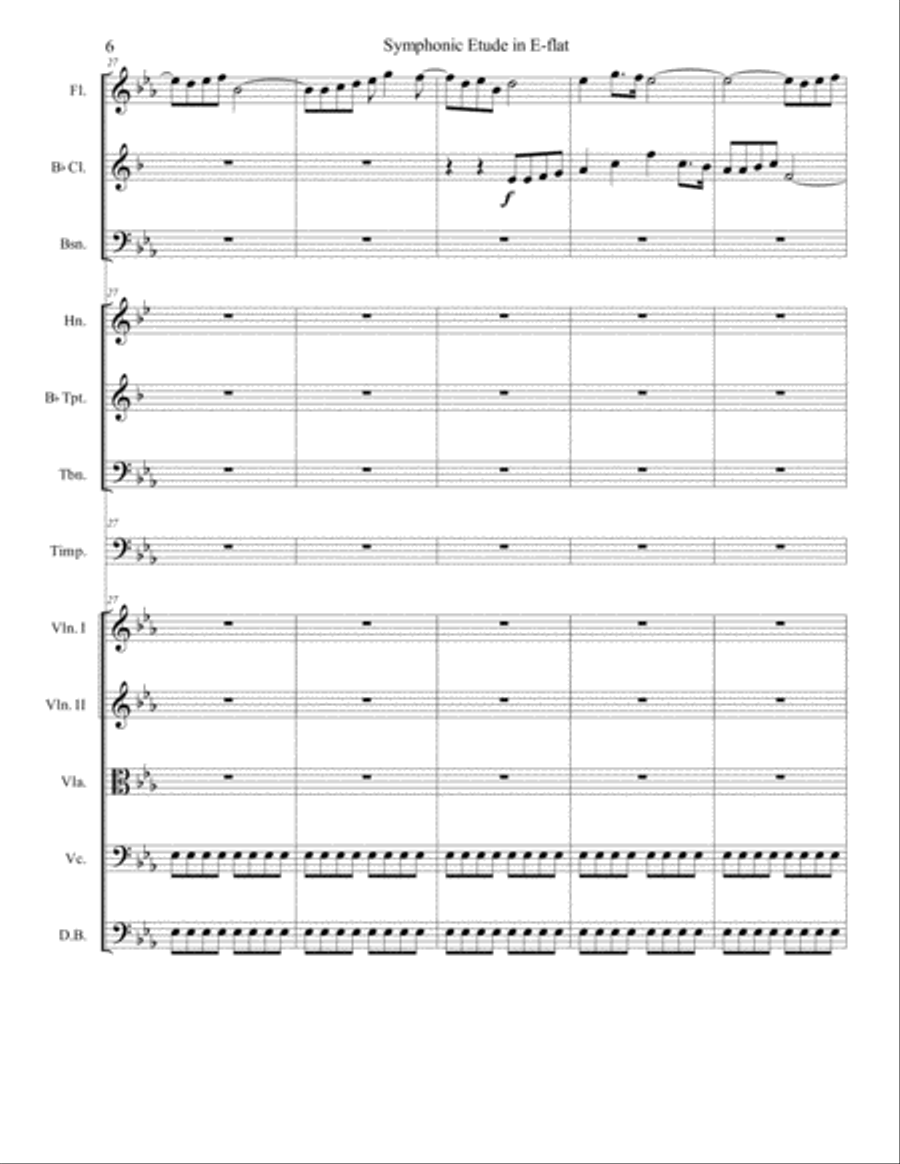 Symphonic Etude in E-Flat Major Full Orchestra scores gallery preview page 6