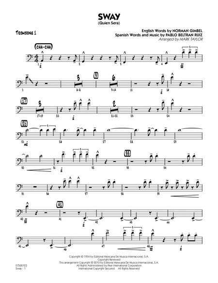 Sway (Quien Sera) - Trombone 1