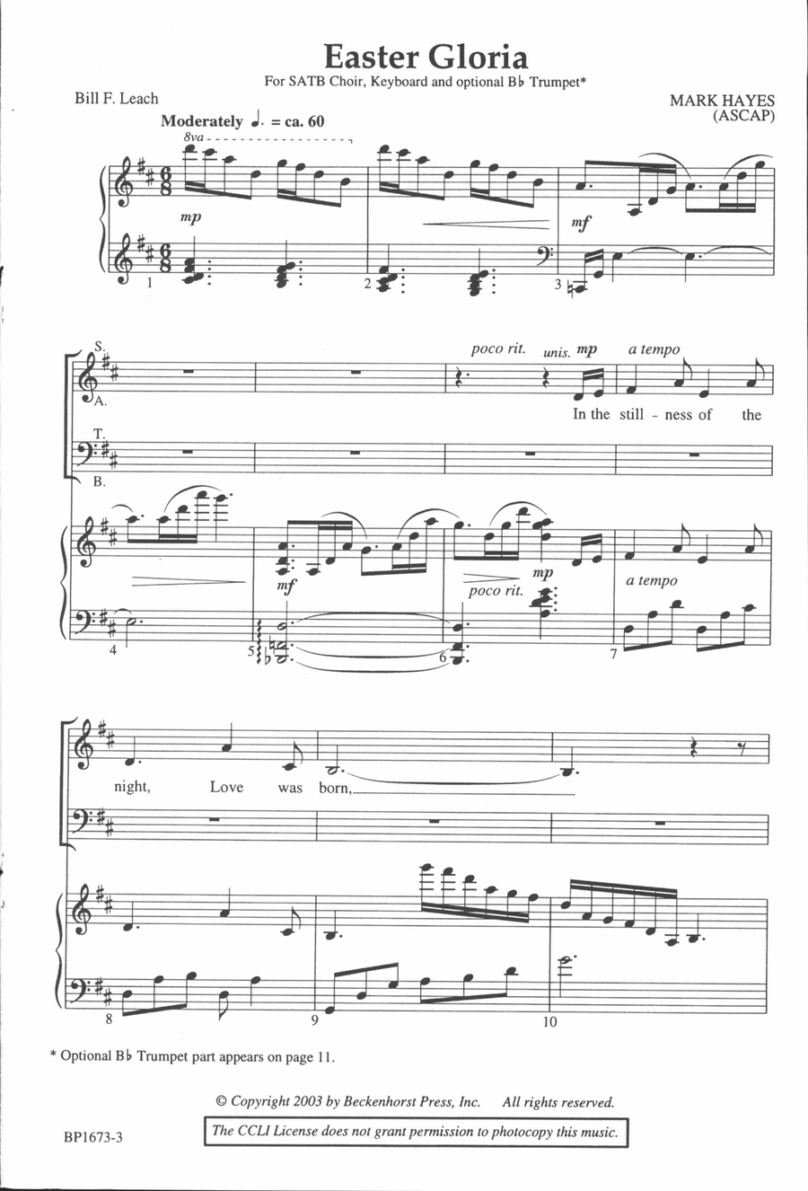 Easter Gloria 4-Part scores gallery preview page 2