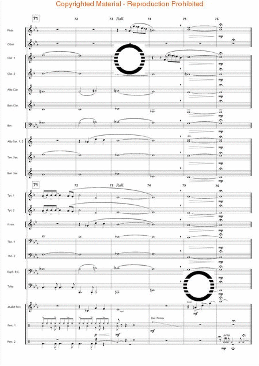 Bossa Nova Breeze Concert Band scores gallery preview page 16
