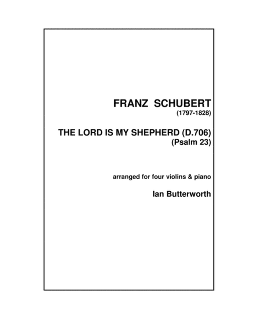 SCHUBERT The Lord is my Shepherd for 4 violins & piano image number null