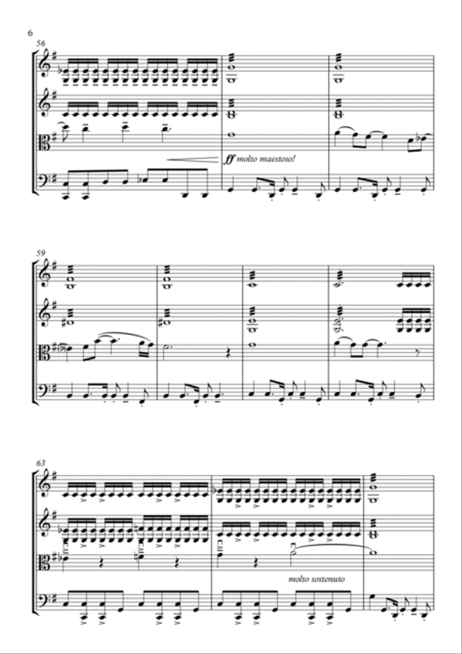 Creep String Quartet scores gallery preview page 6