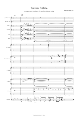 Serenade Ryūkōka in C Maj for jazz ensemble & strings;Jazz font