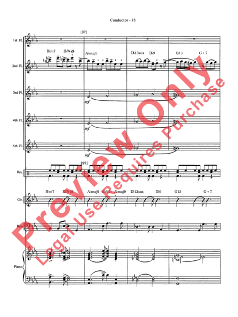 Over the Rainbow Flute Choir scores gallery preview page 19