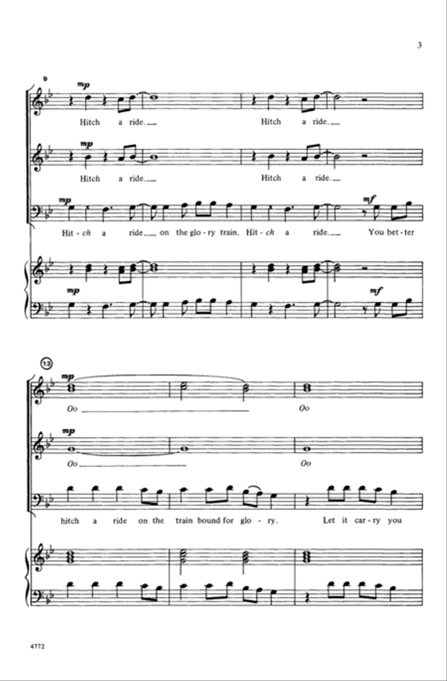 Hitch a Ride A Cappella scores gallery preview page 2