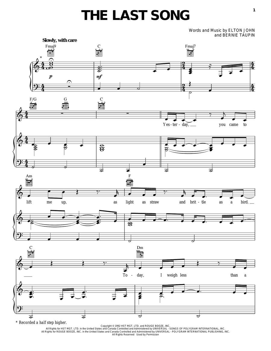 The Last Song Acoustic Guitar scores gallery preview page 1