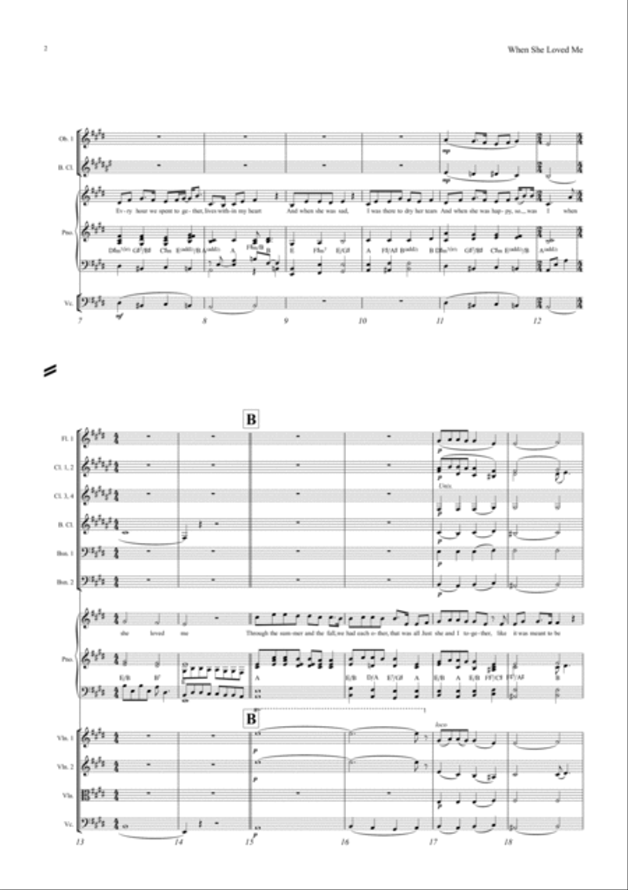 When She Loved Me Full Orchestra scores gallery preview page 2