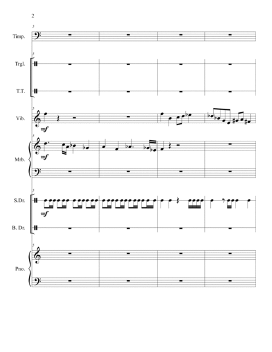 Percussion Work 1, Op. 5 Small Ensemble scores gallery preview page 2