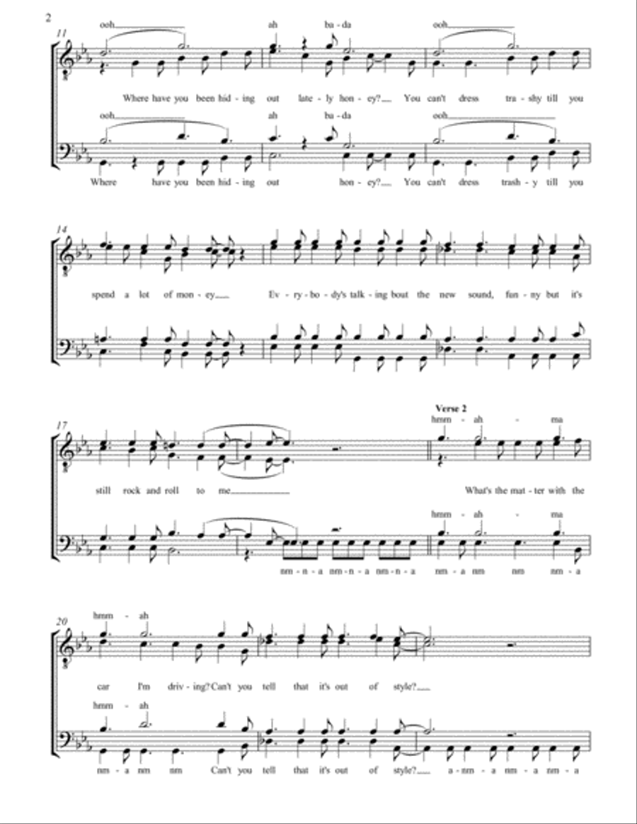 It's Still Rock And Roll To Me TTBB scores gallery preview page 2
