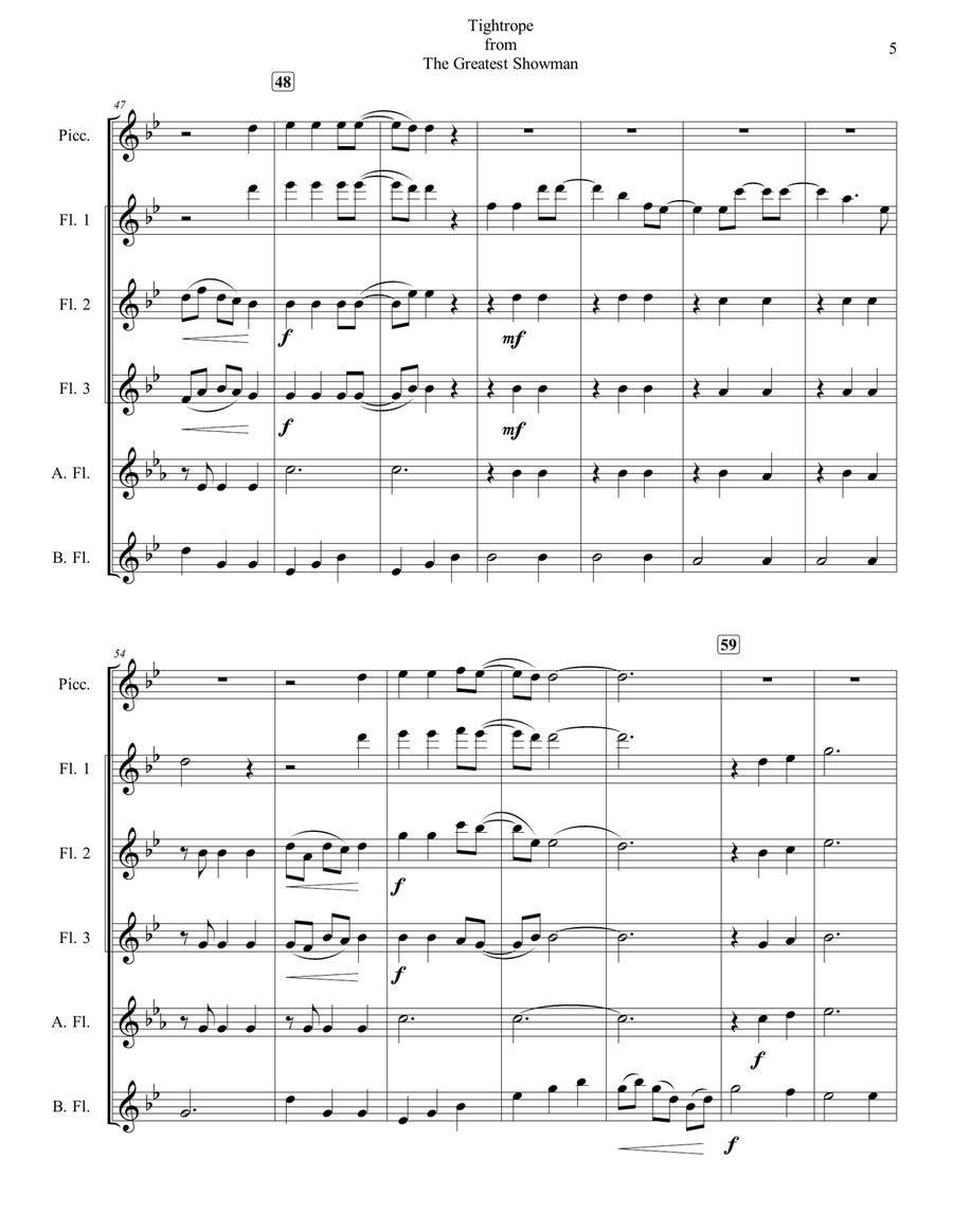 Tightrope Tightrope Woodwind Ensemble scores gallery preview page 5
