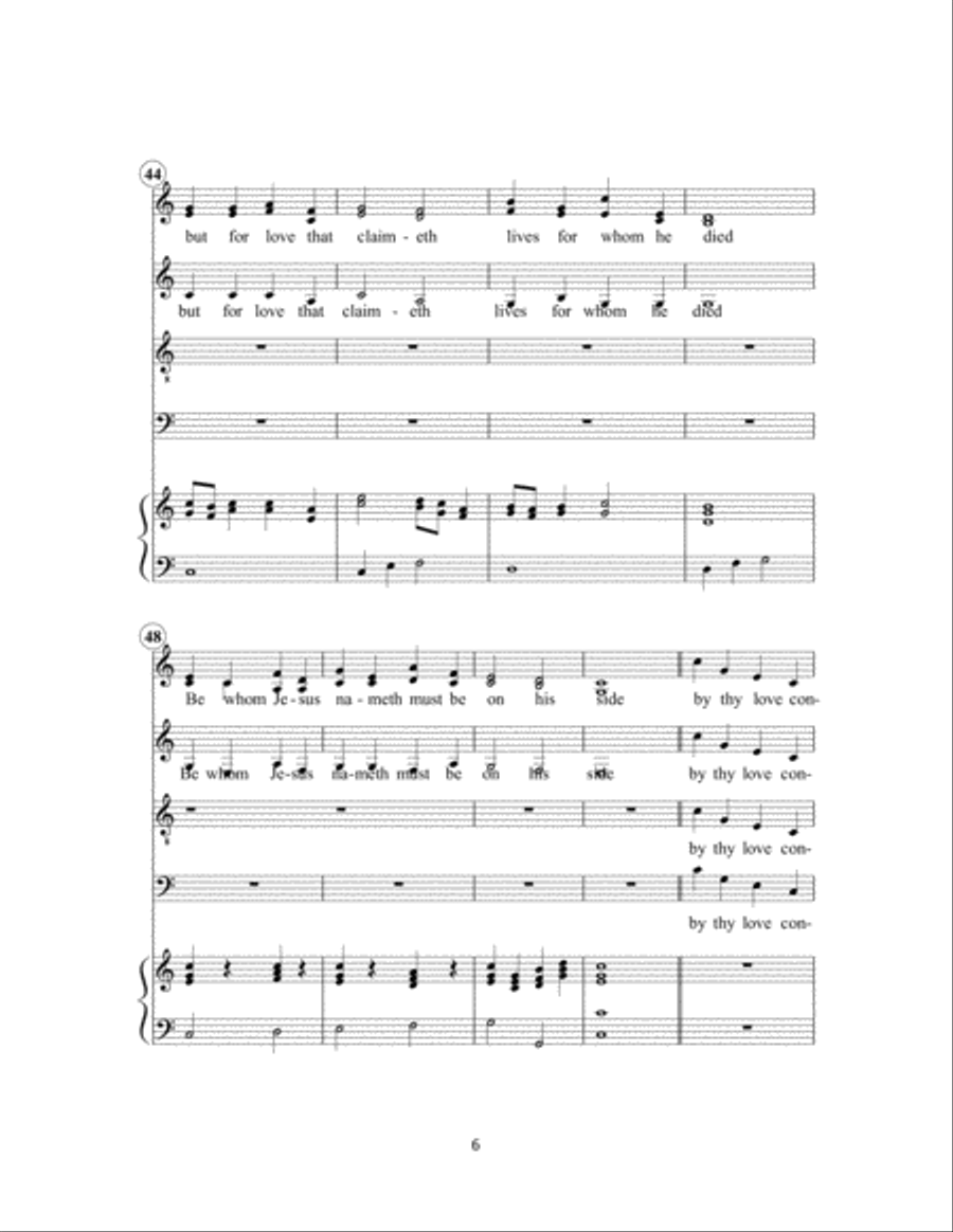Who is on the Lord's side 4-Part scores gallery preview page 6