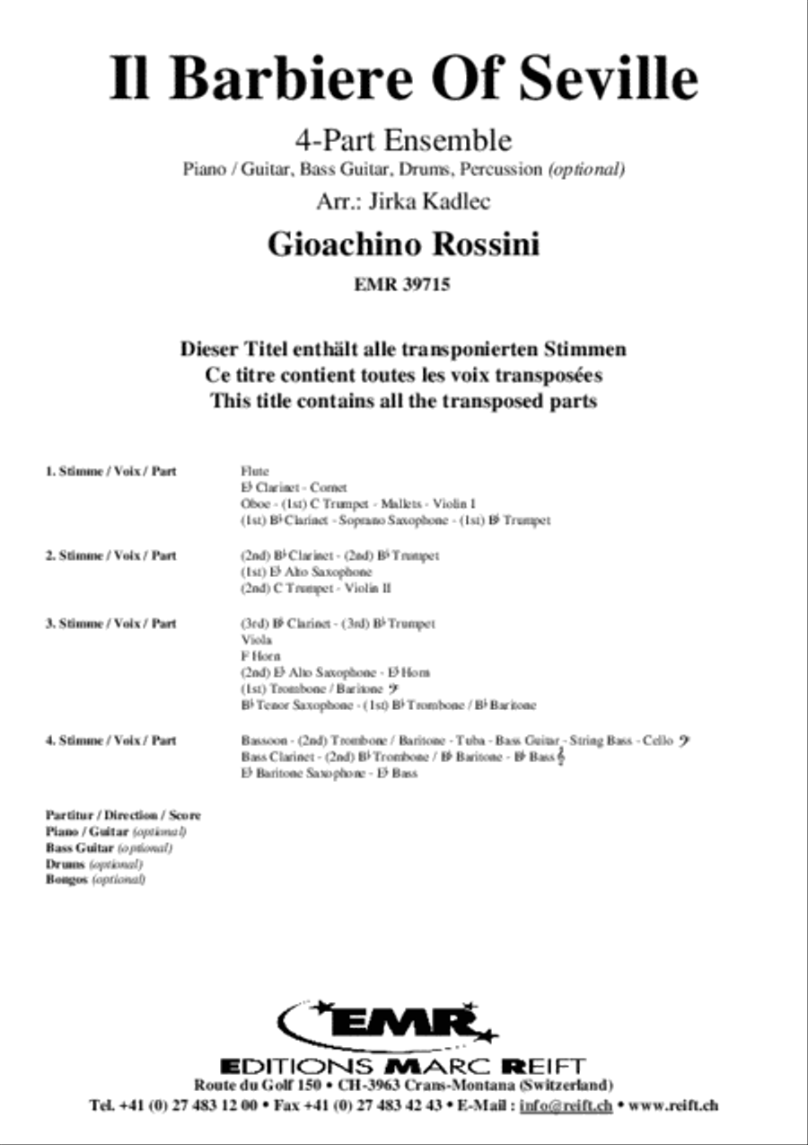 Il Barbiere Of Seville Concert Band scores gallery preview page 2