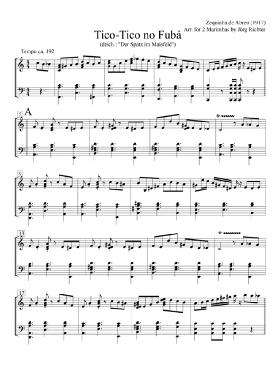 Tico Tico (tico Tico No Fuba) Percussion Ensemble scores gallery preview page 2