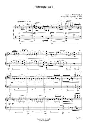 Piano Etude Op.1 No.3