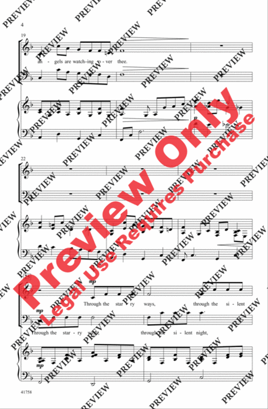 A Christmas Lullaby A Christmas Lullaby 4-Part scores gallery preview page 4
