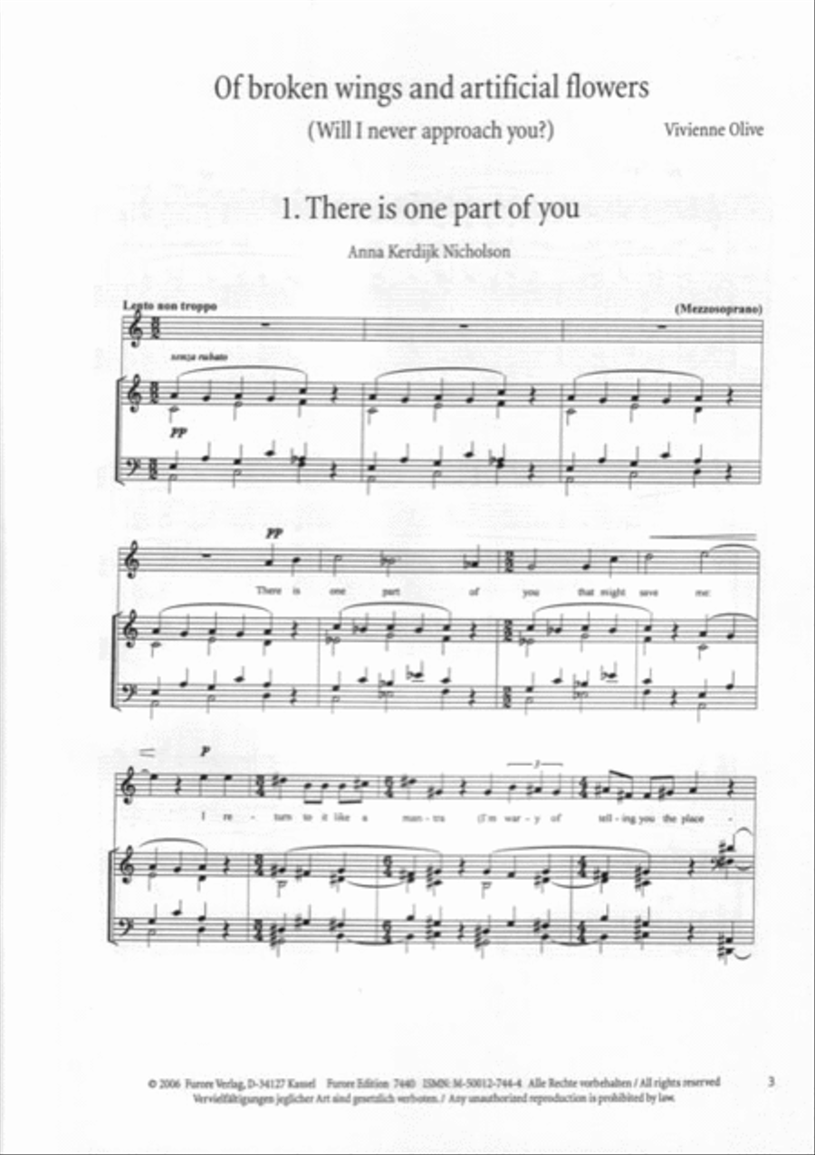 Of broken wings and artificial flowers Mezzo-Soprano Voice scores gallery preview page 2