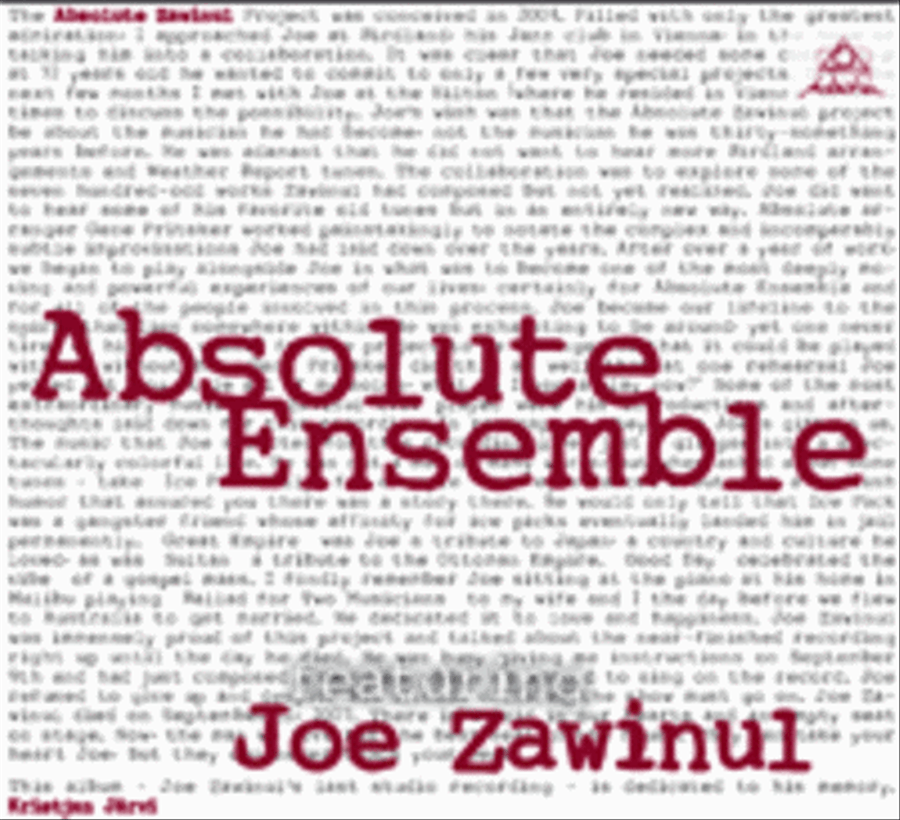 Absolute Ensemble feat. Joe Zawinul - Absolute Zawinul CD scores gallery preview page 1