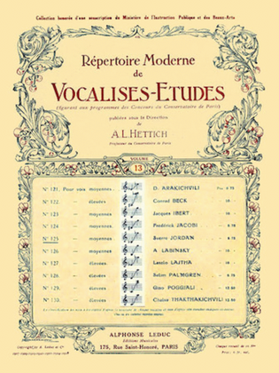 Book cover for Vocalises-Etudes pour Voix Moyennes