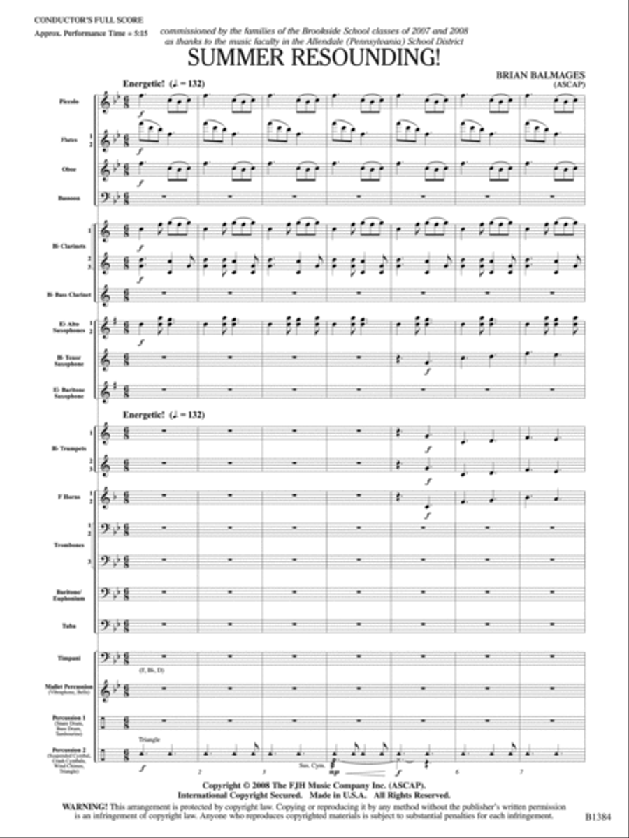 Summer Resounding!: Score Concert Band scores gallery preview page 3