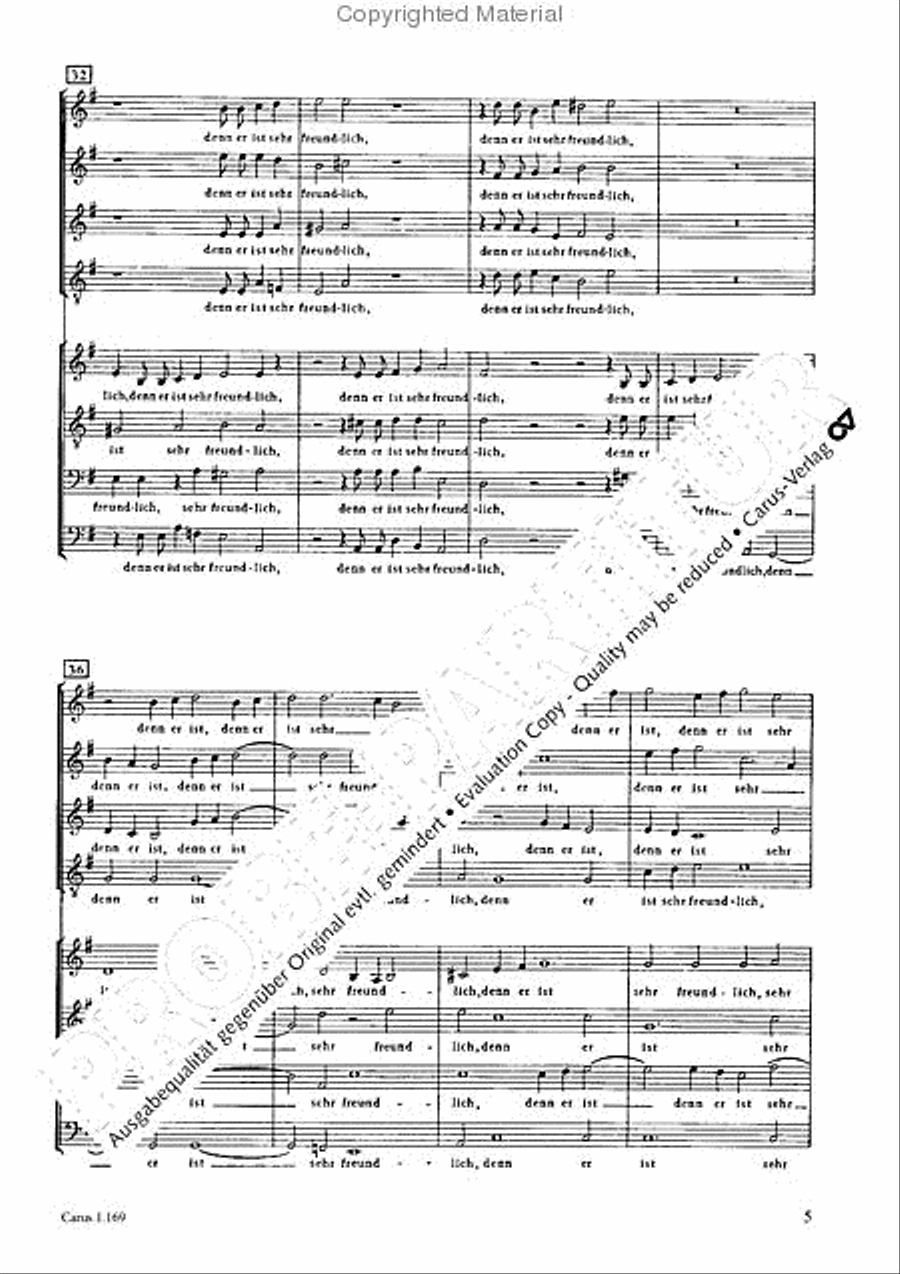 Lobet den Herren, denn er ist sehr Choir scores gallery preview page 6